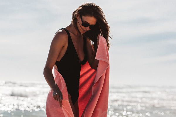Salt Lake Pink Beach Towel